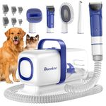 Buenkee Pet Grooming Kit with Vacuum, 2L Large Capacity Dog Grooming Kit with 5 Pet Grooming Tools, Low Noise Pet Hair Vacuum Groomer for Dog Cat Pet