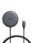 UGREEN Zapix 25W Qi2.2 Wireless Charger Pad, MagSafe-Compatible Fast Charging Pad, Wireless charging Station for iPhone 17/16/15/14/13/12, AirPods 4/3/2/Pro 2/3-Grey