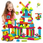 STEM Building Toys, Contixo ST5 144 pcs Bristle Shape 3D Tiles Set Construction Learning Stacking Educational Block, Creativity Beyond Imagination, Inspirational, Recreational Toy for Kids Ages 3-8