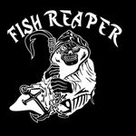 SUIFENG Sticker 15.4CM x 15.1CM Fish Reaper Fishing Reaper Skull Car Sticker Boat Anchor Truck Window Vinyl Decal Black/Silver