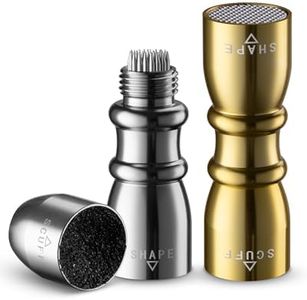 LOCKCUE Pool Cue Tip Shaper Tools, 3-in-1 Billiard Accessories Kit, 2-Pack, Gold and Silver