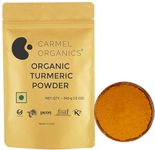 CARMEL ORGANICS Turmeric Root Powder(340 g (Pack of 1))| Haldi Powder | Jaivik Bharat Certified | Non-GMO | Chemical Free & Pesticides Free | No Added Preservative | Manjal Podi/Pasupu Podi