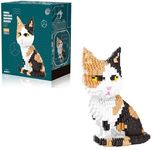 GaoDeBuChou Calico Cat Micro Building Block Set,1300 Pieces Animals Mini Bricks kit,Birthday Gifts for Adults and 14+Teens