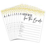 Huxters Hen Party Accessories – 20 Pcs Advice for The Bride Card Games – Luxurious Design with Printed Template – Ultra-Thick 350GSM Paper – Great for Bachelorette and Hen Party