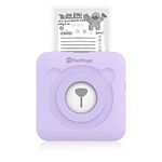 PeriPeri PeriPage A6 (HD 304dpi) Mini Thermal Printer (1Year Warranty) Inkless Bluetooth Pocket Printer for Print Picture List Memo Barcode Receipt Labels (Purple)