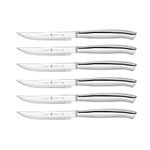 HENCKELS 6 Piece Premium Stainless Steel Serrated Steak Knife Set 4.5 inches - Ultra Sharp Blades, Dishwasher Safe, Kitchen Cutlery Chef Set