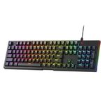 Redragon K670 RGB Backlit Gaming Keyboard, 104 Keys Hot-Swap Wired Mechanical Keyboard, Upgraded Socket, Quiet Linear Red Switch