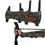 Toparchery Archery Arm Guard Adjustable 4strap Ultra Long 12" Protector Camouflage