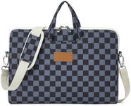 canvaslife Water Black Checker Pattern Laptop Shoulder Messenger Bag for 16 inch and 15.6 inch-16 inch Laptop