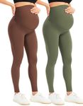 BONVIGOR Women's Maternity Leggings Over The Belly Bump Workout Full Length Leggings Running Active Yoga Pants