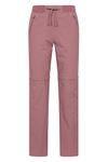 Mountain Warehouse Explorer Womens Zip-Off Trousers - Lightweight, Convertible Bottoms with Lots of Pockets - for Spring Summer, Walking, Hiking, Outdoors Dark Pink Women's Size 12