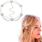 Bridal Headband Wedding Sliver Hair Band Vintage Bridal Headband Hair Accessories Hair Vine Headpiece for Bride Hair Clips for Prom Party