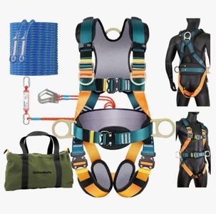 Golmudsafe Safety Harness Fall Protection,roof harness safety,climbing harness，safety harness for construction,upgraded removable cushion bag and rope