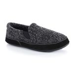 Acorn Fave Gore Mens Slipper, Charcoal Tweed, Small Wide