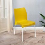 Nilkamal Novella 07 Plastic Chair|for Living Room, Bed Room, Kitchen, Office Room, Outdoor| 100% Polypropylene Stackable Chair (Yellow)