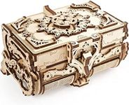 Antique Box Ugears, 3D Mechanical Treasure Models, Self-Assembling Precut Wooden Gift, DIY Craft Set