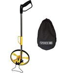 Voche Surveyors Metric Folding Distance Measuring Wheel with Stand and Bag