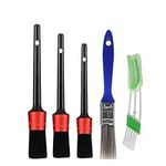 DuFirex 5 Pcs Car Detailing Cleaning Brush Set, Wheel Cleaning Brush, Car Care Rim Cleaning Brush, Air Conditioning Cleaner, Detailing Car Brush, Dust Brush, Cleaning Brush at Home