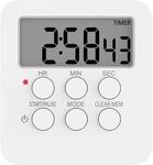 P-Plus International 3 in 1 Multifunctional Kitchen Timer with Mute/Loud Alarm Switch ON/Off Switch 24 Hour Clock & Alarm Memory Function (Set of 1)