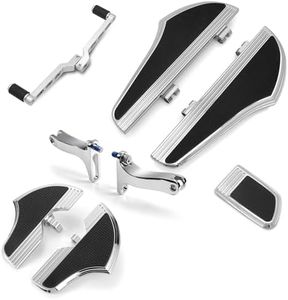For Harley Davidson Floorboards Touring Street Road Glide Passenger Defiance Floorboards Motorcycle Footboards (Chromed, Rider+Passenger+Shifter+pedal)