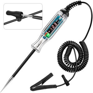 WINAMOO Upgraded 3-72V Digital Automotive LED Circuit Tester, DC Voltage Test Light with Voltmeter & Portable Spring Wire, Vehicle Circuits Low Voltage Light Tester Pen with Sharp Stainless Probe