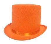 Jacobson Hats Dumb and Dumber Style Orange Felt Top Hat Adult Tuxedo Costume Accessory Prom