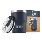 Beast Tumbler - 300 ml (10 oz), Navy Blue | Reusable Stainless Steel, Vacuum Insulated Cup | Double Wall Travel Flask Perfect for Hot or Iced Coffee | BPA Free