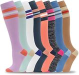 fenglaoda 8 Pairs Compression Socks