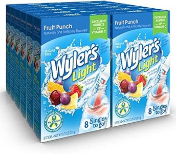 Wyler's Light Singles To Go Powder Packets, Water Drink Mix, Fruit Punch, 8 count/single serving (Pack of 12)