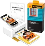 KODAK Dock Plus 4PASS Instant Photo Printer (4x6) + Initial 10 Sheets + 80 Sheets Bundle