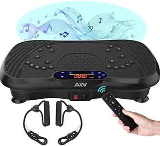 AXV Vibration Plate Fitness Platform Exercise Machine Vibrating Lymphatic Drainage Shaking Full Body Shaker Workout Vibrate Stand Shake Board Sport Gym for Weight Loss Fat Burner for Women Men