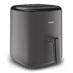 Tefal Easy Fry Max Air Fryer, 5 L Capacity, 6 portions, Healthy frying, Saves Time and Energy, Digital Control Panel, 10 Auto Cooking Programs, Coal Grey, EY245H40