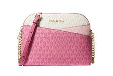 Michael Kors Jet Set Medium Crossbody Leather Handbag, Electric Pink Multi