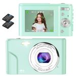 Digital Camera, Autofocus Vlogging Camera FHD 1080P 48MP with 16X Digital Zoom, Compact Camera Portable Mini Camera for Teens,Kids,Adult,Beginners（Green）