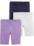 Simple Joys by Carter's Baby Girls' 3-Pack Bike Shorts, Purple/Denim/Grey, 12 Months (Pack of 3)