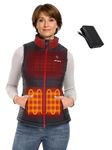 ORORO [Upgraded Battery] Women's Heated Vest, Up to 13.5 Hours of Warmth, Heating Vest with Heated Collar (Black, S)