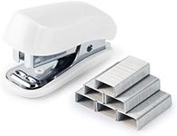 Deli Stapler, 20-50 Sheets Capacity with Staples and Staple Remover Set, Desk Stapler Office Staplers (White-1, 20 Sheet)