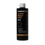 Furniture Clinic Leather Repair Paint & Dye | Self Seal Colourant for Quick and Easy Leather Repair | Suitable for Sofas, Car Seat, Shoes, Handbag, and More - Black 250ml