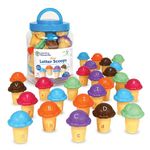 Learning Resources Mini Letter Scoops, 52 Pieces, Ages 3+,Preschool Learning Toys, Stacking Toys, Montessori Toys