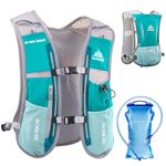 Azarxis 5L Hydration Vest Backpack Pack for Trail Marathoner Running Race (Light Blue (5L) - with a Water Bladder (1.5L))