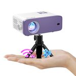 Mini Projector, VOPLLS WiFi Bluetooth 1080P Full HD 14000L Video Projector Portable Outdoor Home Theater Movie Projector, 50% Zoom, Compatible with HDMI, USB, AV, Smartphone/Tablet/Laptop/PC/TV Box