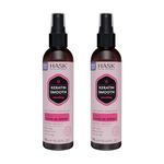 HASK Keratin Smoothing 5-in-1 Leave-In Conditioner Spray for all hair types, color safe, gluten-free, sulfate-free, paraben-free, cruelty-free - 6 Fl Oz (Pack of 2)