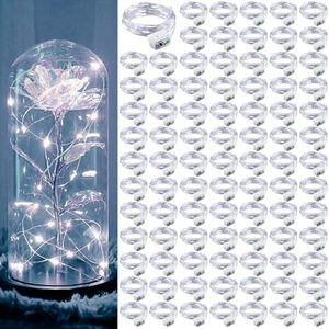 Aogist 100 Pack Cool White Fairy Lights 7ft 20 LED Waterproof String Light