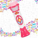 Kids Microphone Karaoke Microphone Machine, Music Microphone, Voice Changing and Recording Microphone with Colorful Lights, Best Toys for Kids