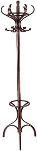 Luxsuite Coat Rack Freestanding Coat Hanger Stand Solid Wood Hall Tree With 12 Hooks for Clothes Hat Jacket Umbrella for Home Office Hallway Entryway Bedroom Walnut Brown