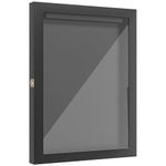 HOMCOM Jersey Display Frame Case, Acrylic Sports Shirt Shadow Box for Basketball Football Baseball (Black, 24" W x 32" H)