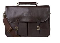 Barbour Leather Briefcase - Chocolate, Brown