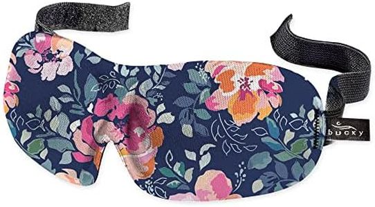 Bucky 40 Blinks No Pressure Printed Eye Mask for Travel & Sleep, Midnight Floral, One Size