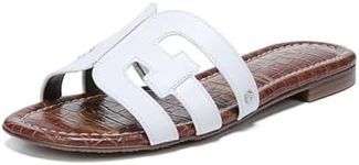 Sam Edelman Women's Bay Slide Sandal, Bright White Leather, 7.5