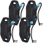 AWEMUFA 4 Pack EVA Boat Fenders for Docking, Large Boat Bumpers for Docking Upgraded Blue Boat Buoys Bumpers, Fit for Pontoon, Bass, Deck and Jon Boat